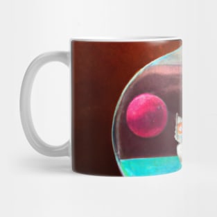 Cyberpunk Cat In a Fishbowl and Fish Mug